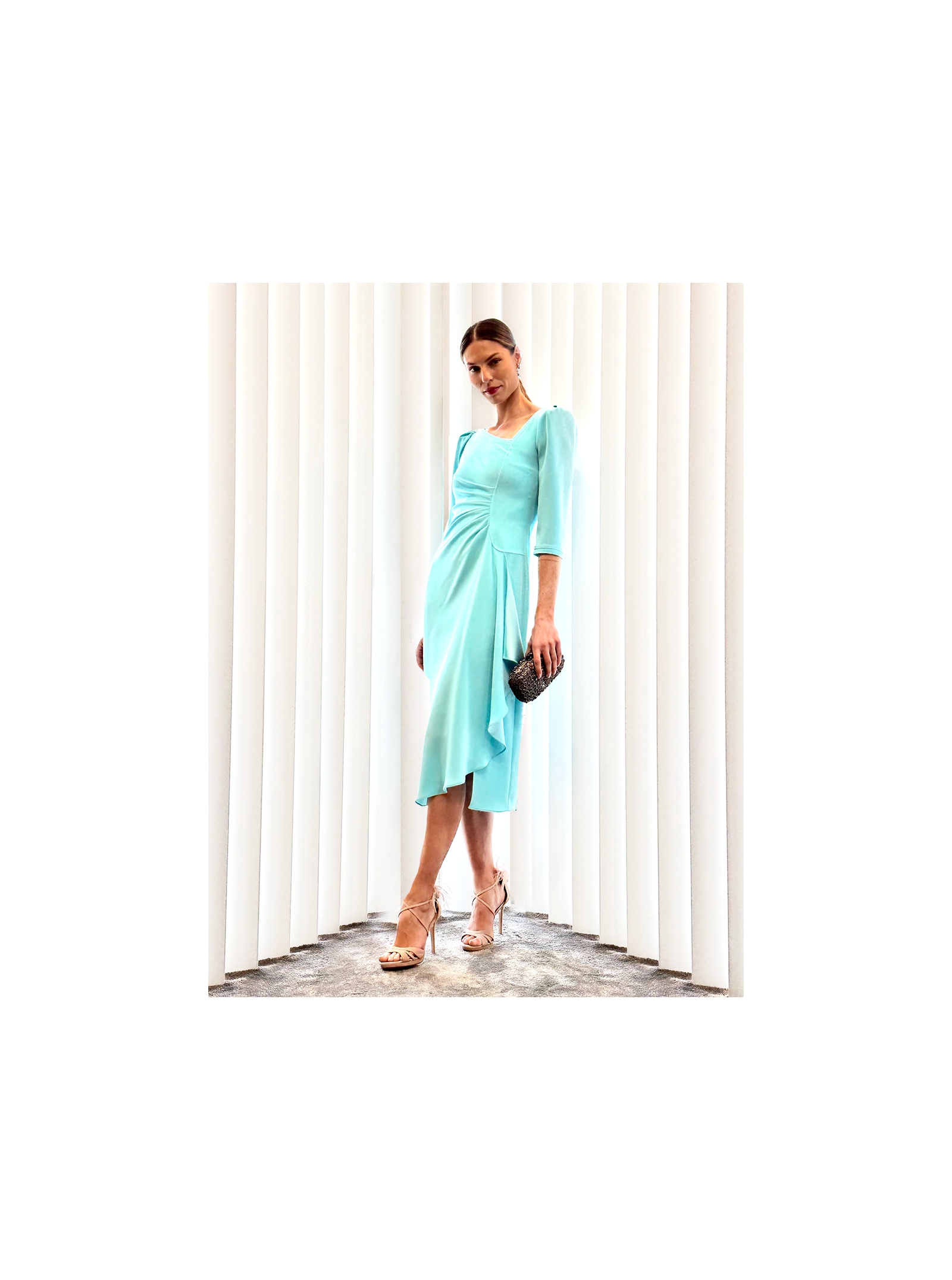 VESTIDO MIDI JORDANIA ASIMETRICO PA UELO www.felipevarela